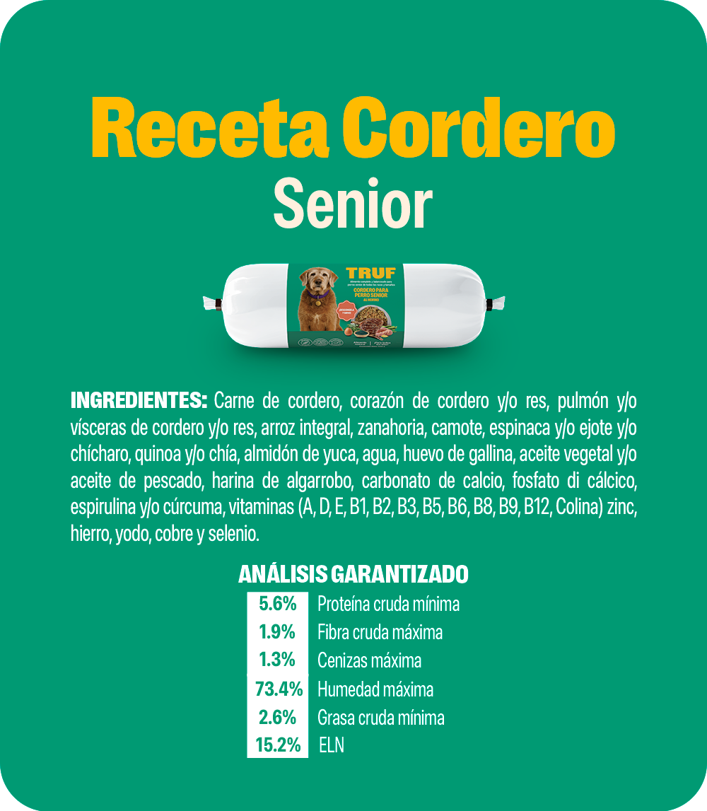 TRUF de cordero 500g | Perro Senior