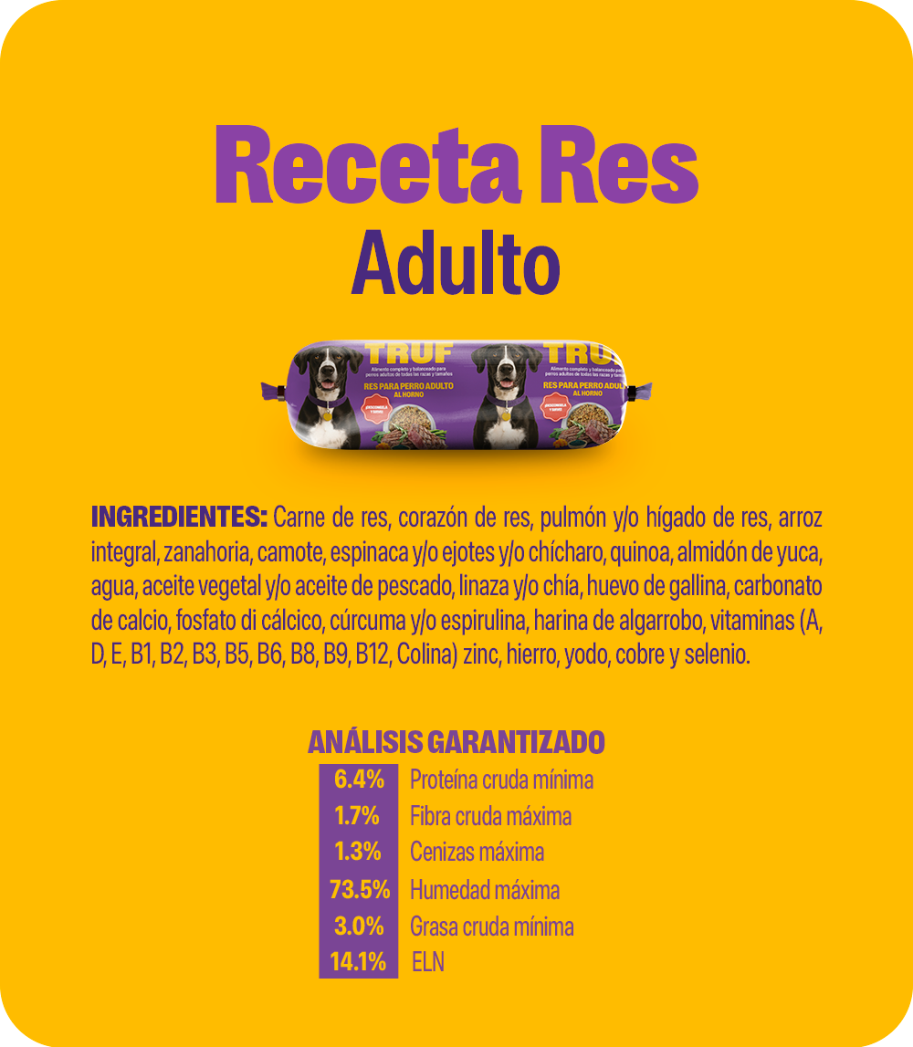 TRUF de res 500g | Perro Adulto
