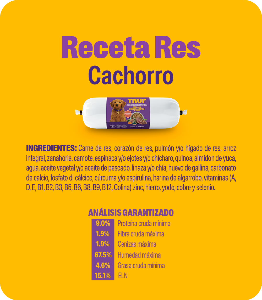 TRUF de res 500g | Perro Cachorro